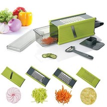 Handheld Box Grater Food Vegetable Chopper Slicer- 4 Sided -Hand Graters- 5 in 1 - £31.31 GBP