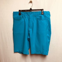 G Mac Apparel Shorts Mens Size 34 Turquoise Golf Athletic Tech Four Pockets - £15.41 GBP
