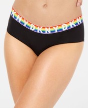 DKNY Womens Rainbow Logo Classic Boyshort Size L Color Black - £10.74 GBP