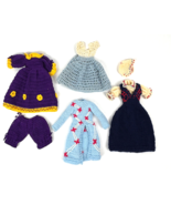 Vintage Barbie Clothes Lot Knit Crochet Dress Jacket Hat Bloomers - €29,14 EUR