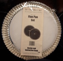 Pampered Chef Flan Pan Set #1700 Two 10&quot; Pans w/ Instruction &amp; Recipe Bo... - £10.25 GBP