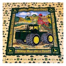 John Deere Tractor Quilted Twin Full Quilt Throw Couch Handmade Blanket 70”x82&quot; - £74.73 GBP