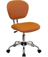 Mid-Back Orange Mesh Padded Swivel Task Office Chair With Chrome Base Fr... - £105.11 GBP