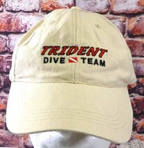 Trident Dive Team Scuba Diving Baseball Cap Adjustable Beige Cotton Hat ... - $11.40