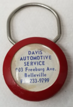 Davis Automotive Service Keychain Belleville Illinois IGOA 1970 Plastic ... - £9.67 GBP