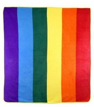 Large Rainbow Colors 50X60 Inch Plush Soft Blanket Warm Throw Cozy #2 Gay Pride - £17.74 GBP