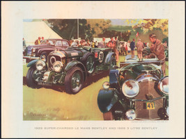 1929 Super-Charged Le Mans Bentley and 1926 3 Litre Bentley Wootton Print - £13.34 GBP