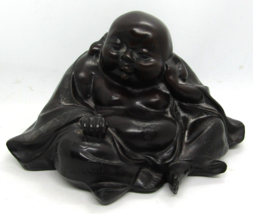 Japanese Shunga Heavy Resin Seated Buddha with Erotic Image Underneath  - $127.71