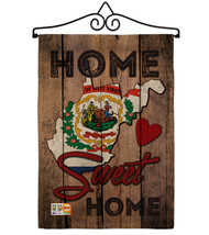 State West Virginia Home Sweet Burlap - Impressions Decorative Metal Wall Hanger - £26.92 GBP