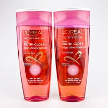 LOreal Advanced Nutri Gloss High Shine Shampoo 12.6 Fl Oz Dull Hair Lot Of 2 - £22.78 GBP