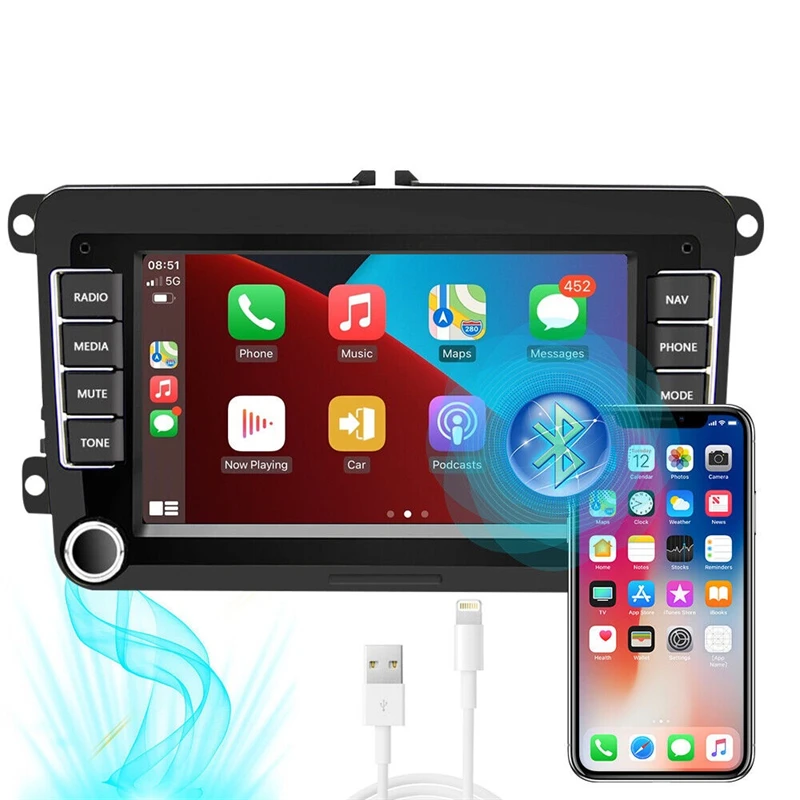 Android 10 For VW Golf MK5 MK6 Jetta RCD330 7&quot; Car GPS WiFi CarPlay Stereo - £133.97 GBP