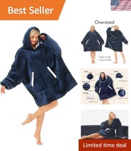 Warm Thick Sherpa &amp; Flannel Hoodie Blanket - Perfect Gift for All Occasions - $839.66 MXN
