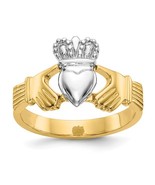 14K Two Tone Gold Claddagh Ring - €395,56 EUR