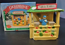 Dickensville Collectables 1991 Today's News Stand Porcelain Figurine Noma 6148 - $19.79