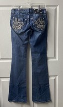 Miss Me Bootcut Low Rise Jeans Size 28 Denim Bling Western Rockabilly JP5748b - £34.96 GBP