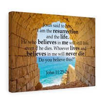  John 11:25-26 I Am The Resurrection Bible Verse Canvas Christia - £68.50 GBP+