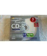 Memorex Printable Blank CD-R 5 Pack 52x 700MB 80min Music Memories  - $6.88