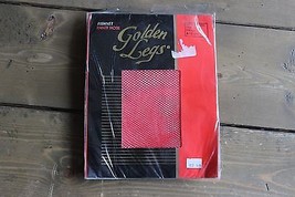Vintage Golden Legs Red Fishnet Pantyhose One Size Fits All - £5.58 GBP