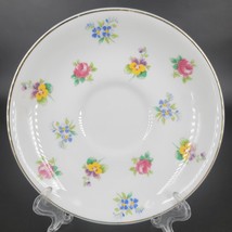 Staffordshire Saucer England Replacement Pansy Fine Bone China Crown Est... - $7.29