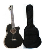 Musoo classic guitar with 4brand EQ thin body with gig bag in black color - $103.45