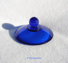 Sugar Bowl Lid ONLY Cobalt Blue Glass Presence Anchor Hocking  2001 Vintage - £12.78 GBP