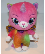 Rainbow Butterfly Unicorn Kitty Pink Cat Plush 8" Felicity Stuffed Animal Toy - $10.75