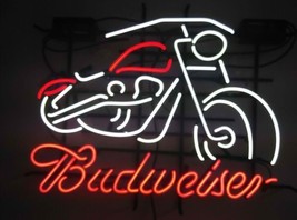 New Budweiser Motorcycles Motor Beer Bar Decor Artwork Neon Sign 24"x20" - $249.99