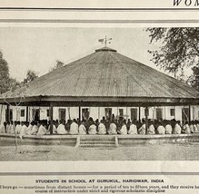 1921 Gurukul School Students Haridwar India Print Collectible Antique  - $19.99