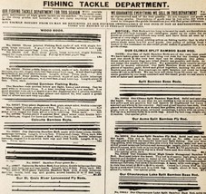 1900 Fishing Rods Tackle Dept Advertisement Victorian Sears Roebuck 5.25... - £12.77 GBP