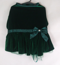 New Merry &amp; Bright Green Velvet Party Dress Dog Size Large - $7.75