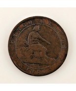 1870-OM Spain 5 Centimos (XF Extra Fine Plus Condition - $37.28 CAD