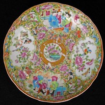 Chinese Rose Mandarin Polychrome Enameled Dish Circa 1840 - £134.85 GBP