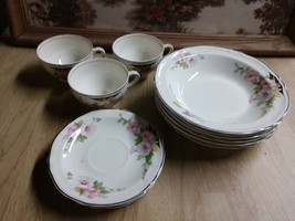 VINTAGE ANTIQUE EDWIN M. KNOWLES CHINA COMPANY PLATES, BOWLS, AND CUPS - £25.80 GBP