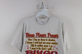 Vtg 90s Streetwear Mens Large Spell Out Bingo Player Prayer Short Sleeve T-Shirt - £27.59 GBP