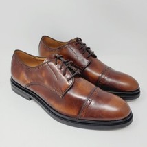 Vintage Foundry Co Men&#39;s Oxfords Size 12 M Brown Leather Cap Toe Dress S... - £34.50 GBP