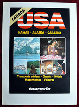 ORIGINAL Poster Air Touravia Canada USA Hawaii Alaska Caribbean Boat Gir... - $73.78