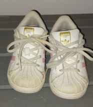 Adidas Ortholite shoes kids size 8k PCI 789002 white and pink - $10.00