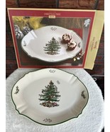 Spode Christmas Tree Fine Porcelain 17 Inch Oval Platter Holiday Serving... - £56.42 GBP