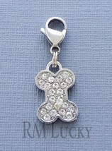 Dog Bone Clip On Charm Pendant Fits Link Chain, floating locket C214 - £3.15 GBP