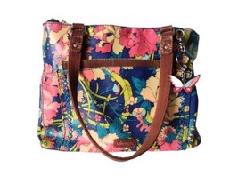 Sakroots Artist Circle Floral Shoulder Purse Peace Butterfly Double Handles - £18.97 GBP