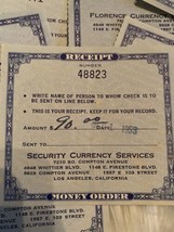 Vintage 1953 Money Order Receipts Paper Currency Exchange Ephemera Lot O... - $40.00