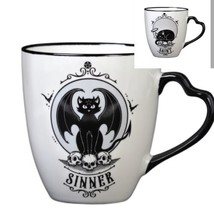 Alchemy Gothic CM4A Cat Saint/Sinner Double-sided Single Mug Coffee Tea 12oz - £13.31 GBP