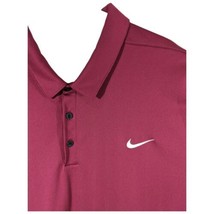 Nike Burgundy Polo Shirt 3XL Mens Size XXXL Short Sleeve Golf Coaching Top - £27.16 GBP