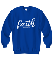Religious Sweatshirt Faith Ephesians 2:8 Royal-SS  - £22.34 GBP