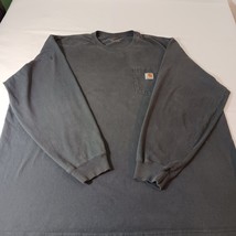 Carhartt Men's Adult 3XL Long Sleeve Pocket Tee K126 BLS Gray Cotton Chest 60" image 10