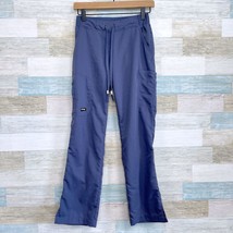 Greys Anatomy 6-Pocket Straight Leg Cargo Scrub Pants Gray 4277 Womens XXSP - £13.23 GBP
