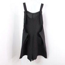 New Unbranded Women&#39;s XL Adjustable Black Crinkle Tie Knot Overall Romper Shorts - £11.21 GBP