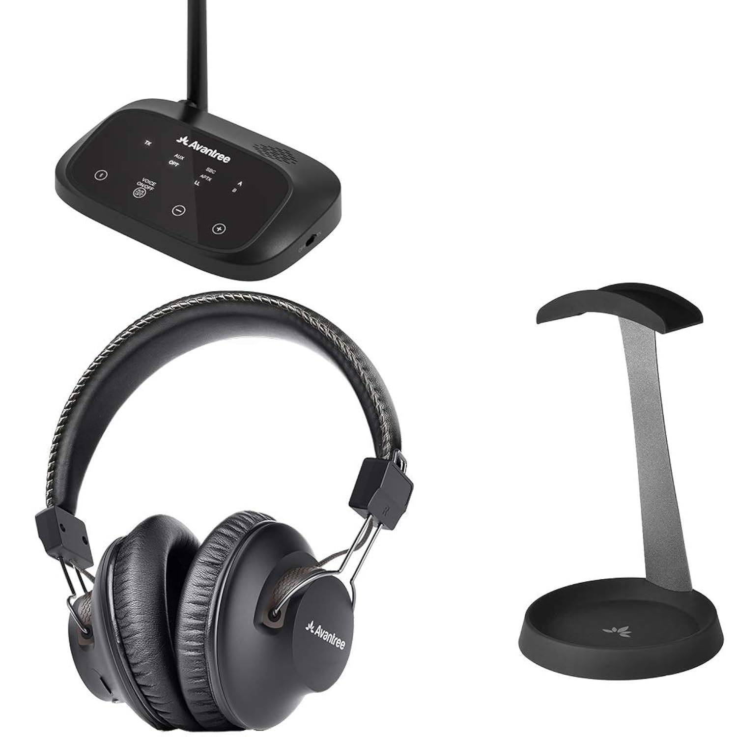 Avantree HT5009 & HS102, Bundle - Wireless Over-Ear Headphones for TV with Bluet