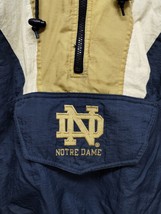 Vintage Notre Dame Starter Jacket Pullover Hooded Adult XL Blue Fightin Irish - £92.03 GBP
