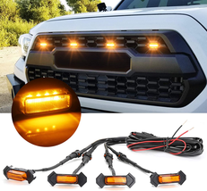 OXILAM LED Grille Lights Amber Yellow with Fuse for Tacoma TRD PRO Front Grille  - £33.76 GBP